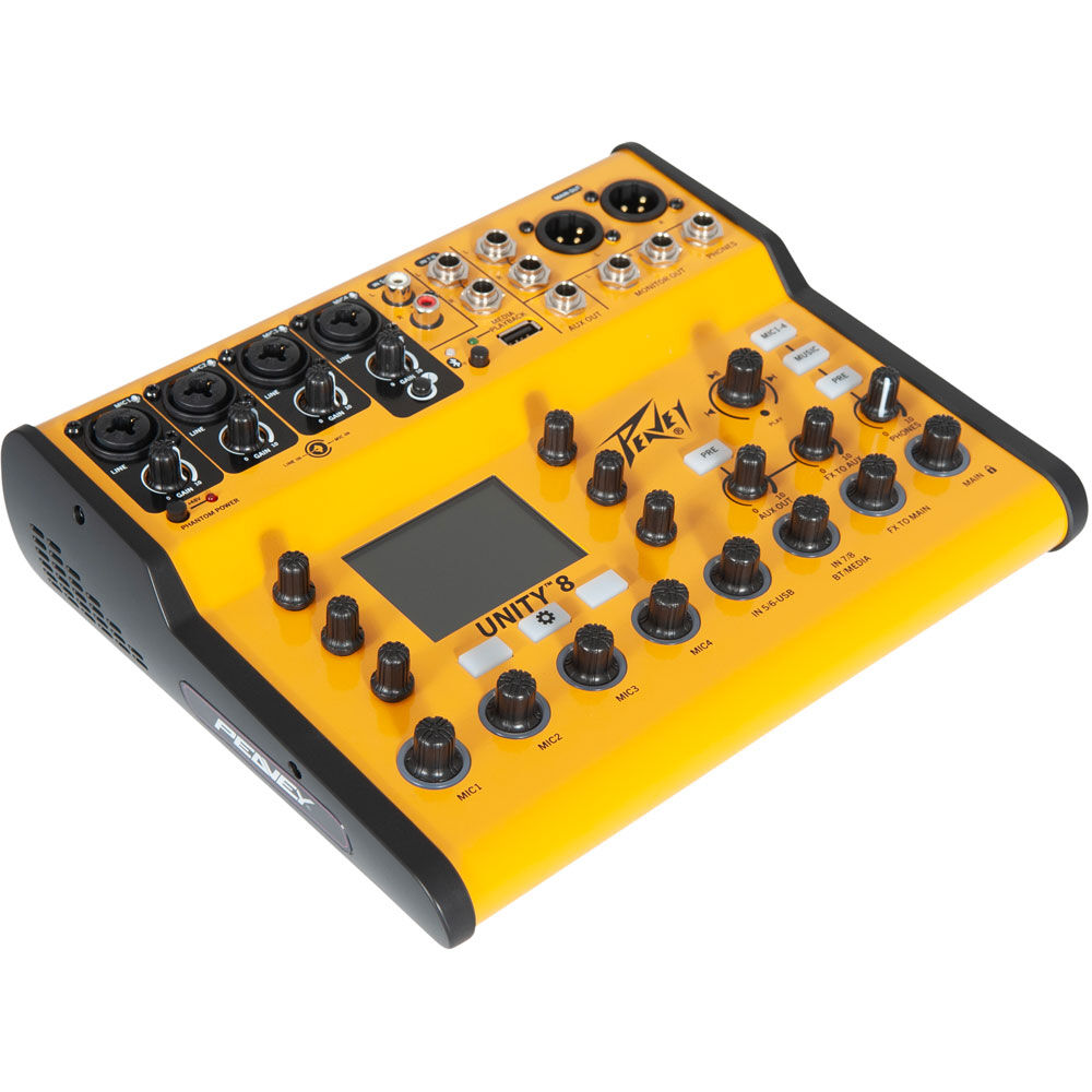 Peavey Unity Series UNITY-8 Digital 8-Channel Mixer with Bluetooth and USB-C Audio Interface — view 4