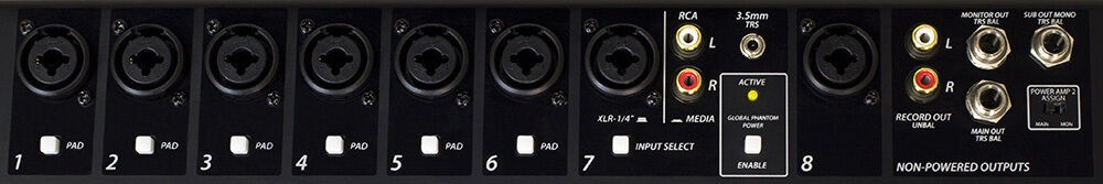 Peavey XR-S Portable 8-Channel Powered Mixer 1500 Watts with Bluetooth, Digital Effects, KOSMOS Bass Enhancement, Dual 9-Band EQ, USB Player — view 6