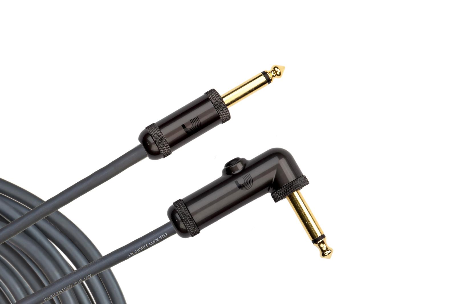 Planet Waves Circuit Breaker Instrument Cable, Right-Angle, 10 feet