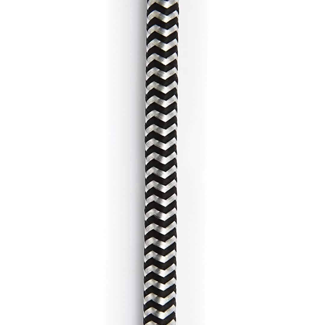 20FT D'Addario PW-BG-20BG Braided Instrument Cable Black-Grey — view 4