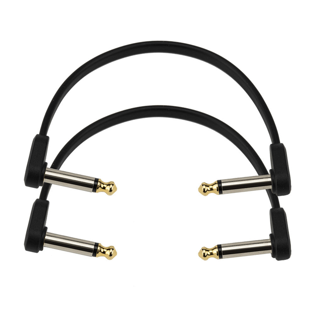 D'Addario 6-inch Flat Right Angle Patch Cable 2-Pack