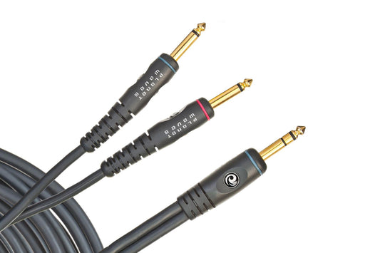 Planet Waves Custom Series Stereo Cable, 1/4 Inch to Dual Mono 1/4 Inch, 5 feet