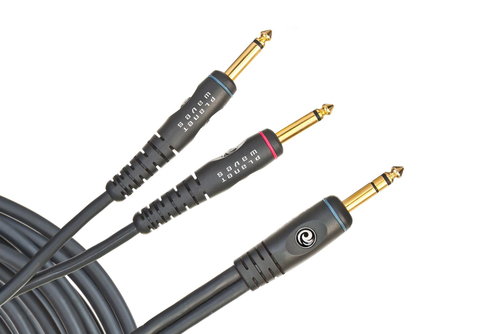 Planet Waves Custom Series Stereo Cable, 1/4 Inch to Dual Mono 1/4 Inch, 20 feet