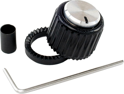 D'Addario Loknob Large - Black/Silver Replacement Knob for Amplifiers and Effects Pedals — view 2