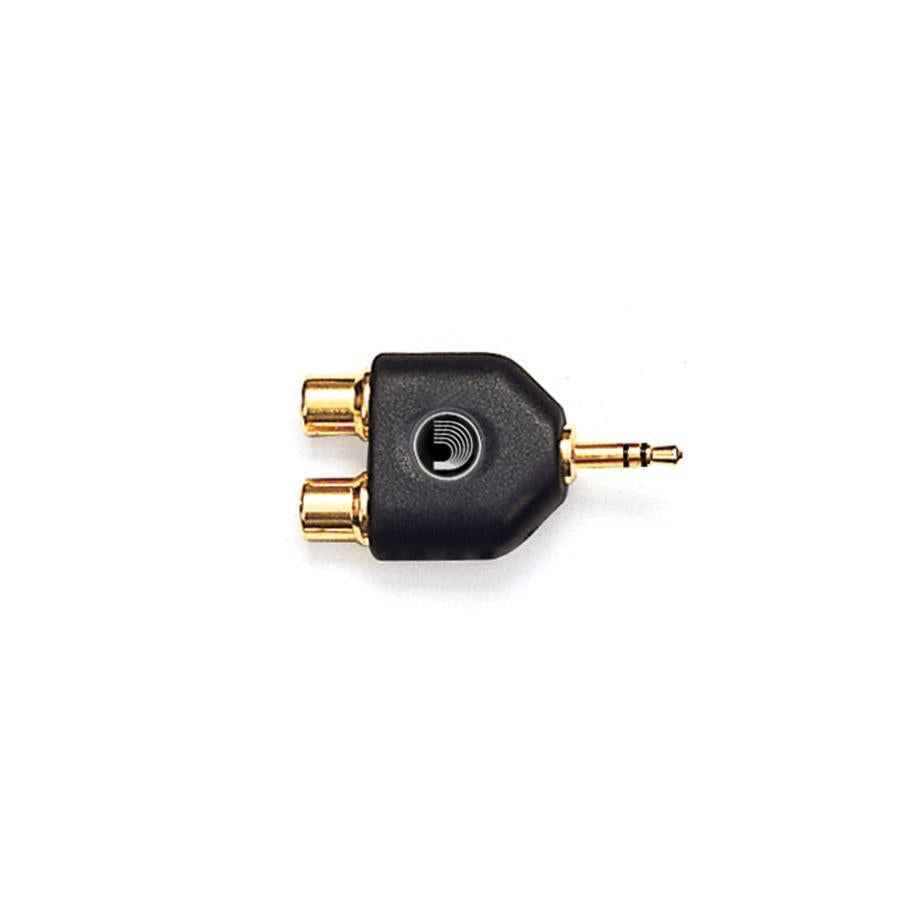 Planet Waves 1/8 Inch Male Stereo to Dual RCA Female Adapter