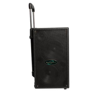 SoundArt PWA-100-D 100 Watt Rechargeable Wireless PA System with DVD Player and Dual-Channel Microphone
