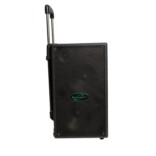 SoundArt PWA-100-D 100 Watt Rechargeable Wireless PA System with DVD Player and Dual-Channel Microphone