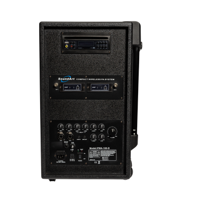 SoundArt PWA-100-D 100 Watt Rechargeable Wireless PA System with DVD Player and Dual-Channel Microphone — view 2