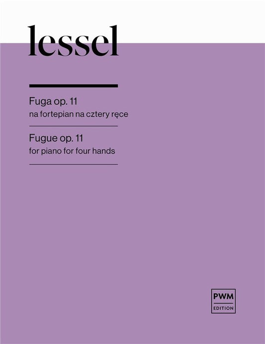 Lessel - Fugue Op 11 For Piano Duet Softcover Book (Piano)