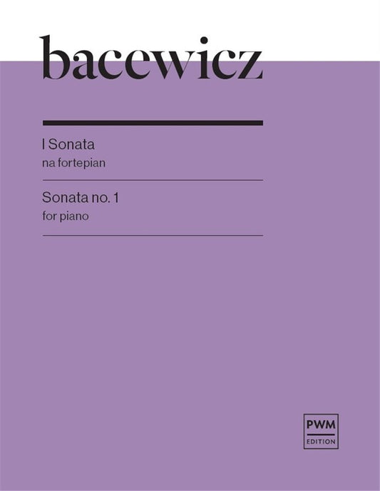 Bacewicz - Sonata No 1 For Piano Softcover Book (Piano)