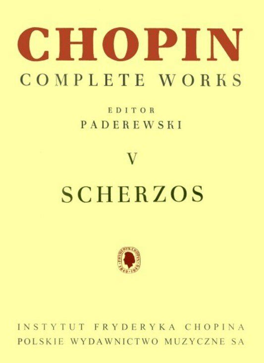 Chopin Complete Works Vol. 5: Scherzos, PWM Edition, 100 Pages, for Piano