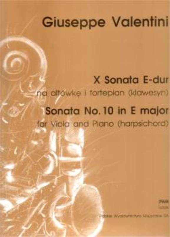Sonata No 10 E Ed Rakowski Viola Piano (Softcover Book)