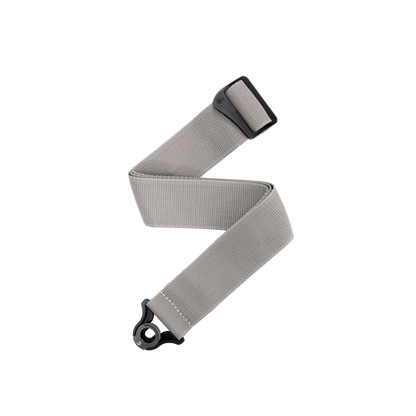 D'Addario Auto Lock Polypro Guitar Strap - Silver, 2" Width, 29"-53" Adjustable Length, Spring-Loaded Locking System
