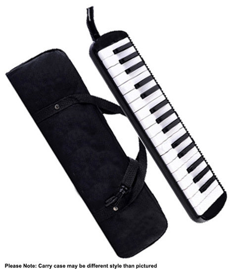 QM Musical 32-Key Melodica in Black with Bag