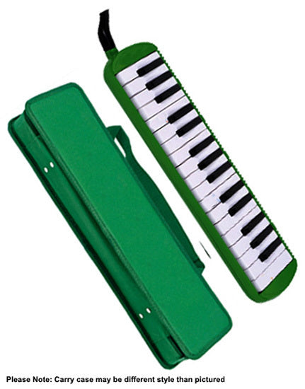 QM Musical 32-Key Melodica in Green with Bag
