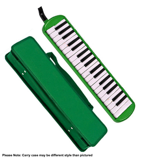 QM Musical 37-Key Melodica in Green with Bag