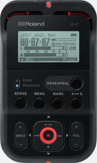 ROLAND R-07 (BK) Portable Audio Recorder - High-Resolution Sound, One-Touch Scene Memory, Hybrid Limiting, Ultra-Portable Design