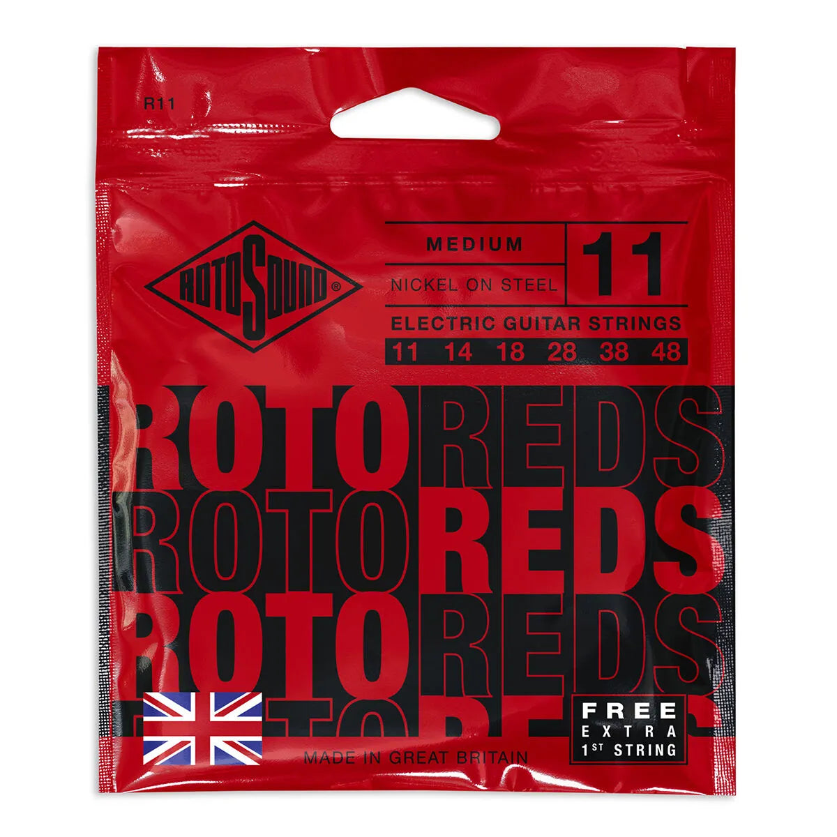 Rotosound Roto Reds Electric Guitar Strings Set 11-48 [R11]