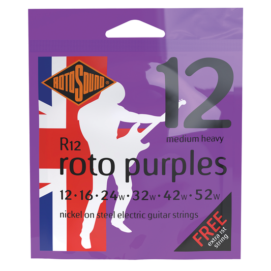 Rotosound Roto Purples Electric Guitar String Set 12-52 [R12]