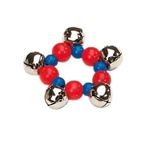 ROHEMA PERCUSSION - 5 Cross Wrist Bells Bracelet 90mm, Medium pitch