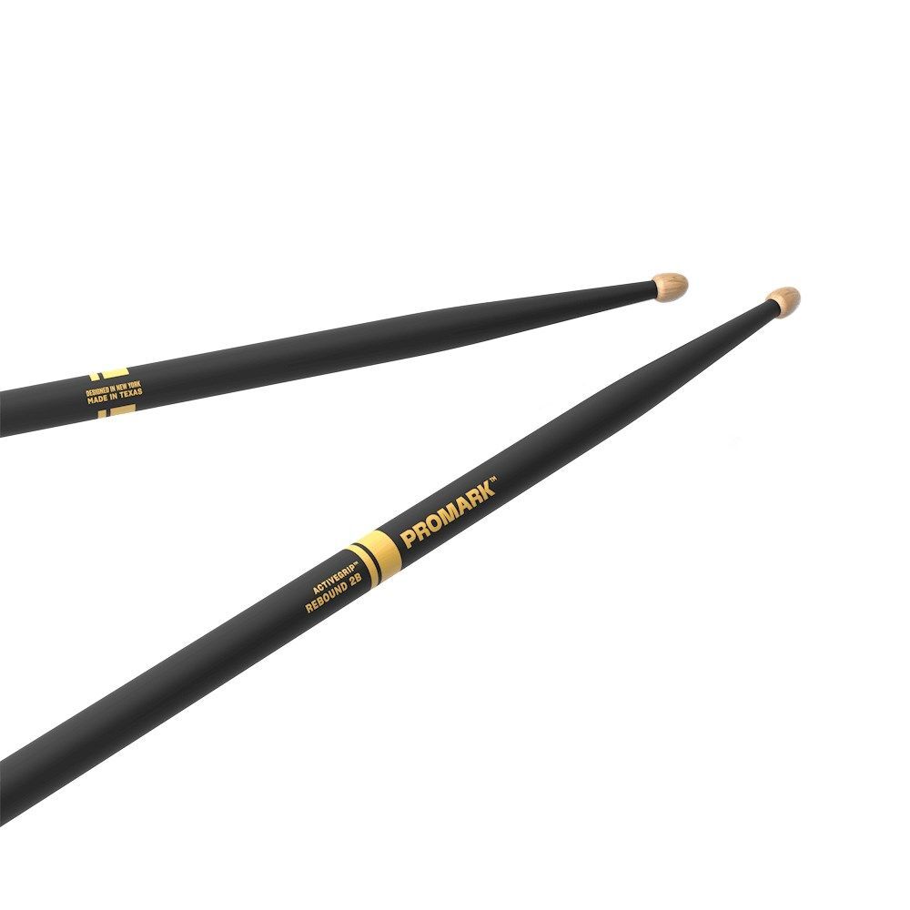 ProMark Rebound 2B Hickory Drumstick with ActiveGrip Acorn Wood Tip (PRO-R2BAG) — view 3