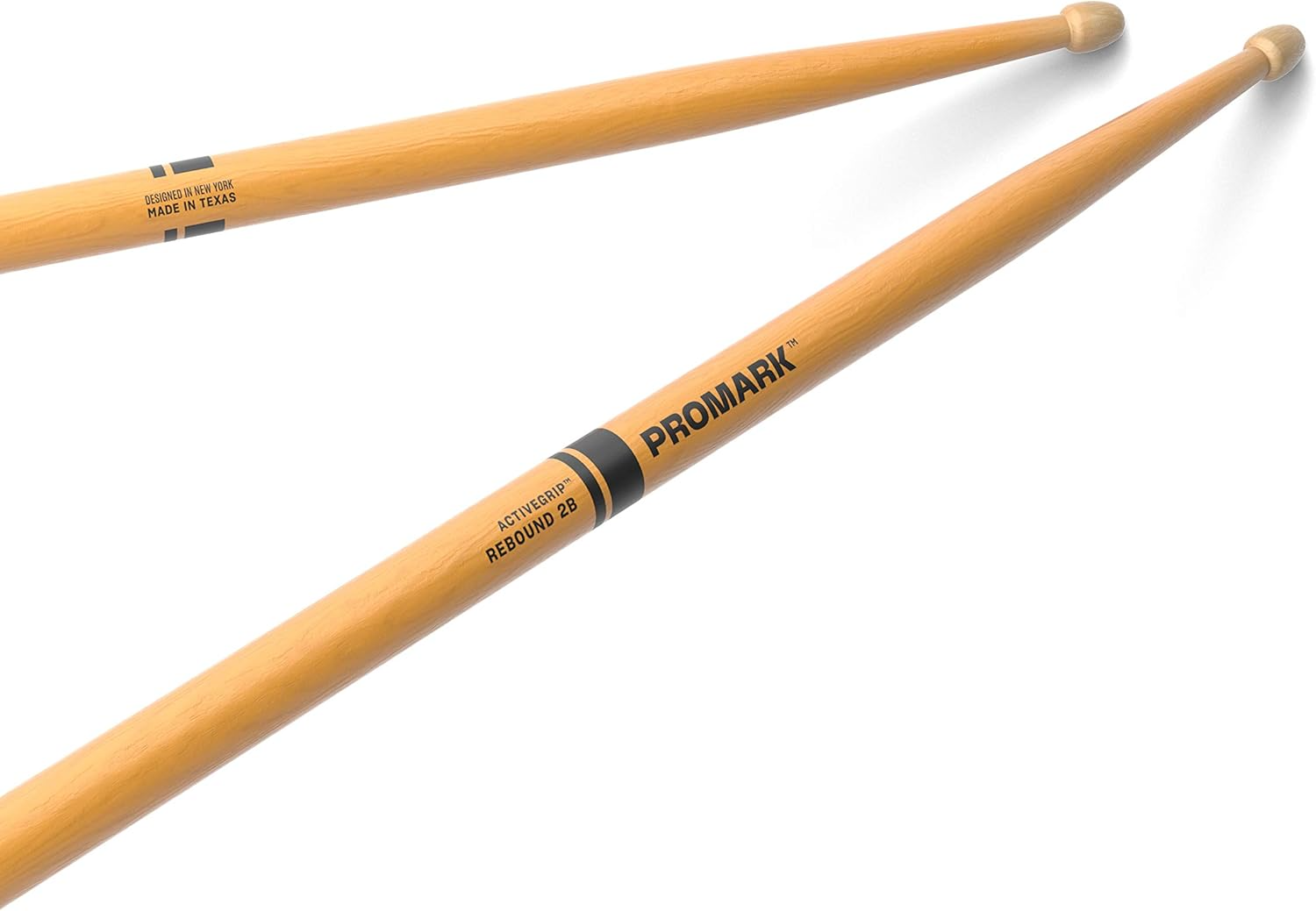 ProMark Rebound 2B ActiveGrip Clear Hickory Drumstick with Acorn Tip (PRO-R2BAGC) — view 4