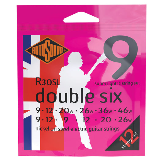 Rotosound Roto Double Six 12 String Electric Guitar Strings Super Light Set [R30SL]