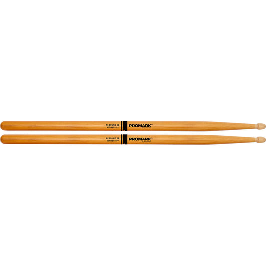 Promark Rebound 5B ActiveGrip Clear Wood Tip Drumsticks