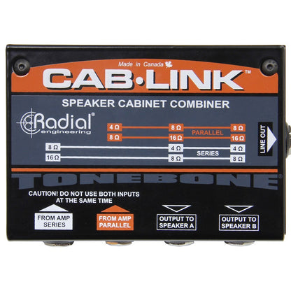 Radial CABLINK - Passive Speaker Cab merger for 2 guitar cabs