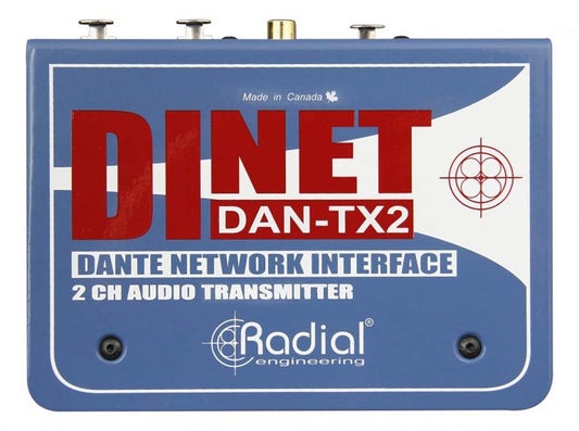 DiNET Dante transmitter over Ethercon Expanded Version with Neutrik connectors