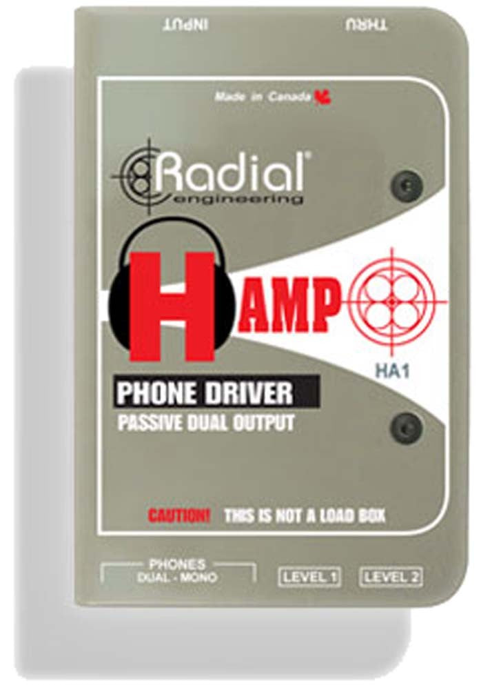 Radial H-AMP - Speaker to headphone interface variable-Z w/ two mono headphone outs — view 2