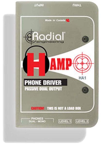 Radial H-AMP - Speaker to headphone interface variable-Z w/ two mono headphone outs — view 2