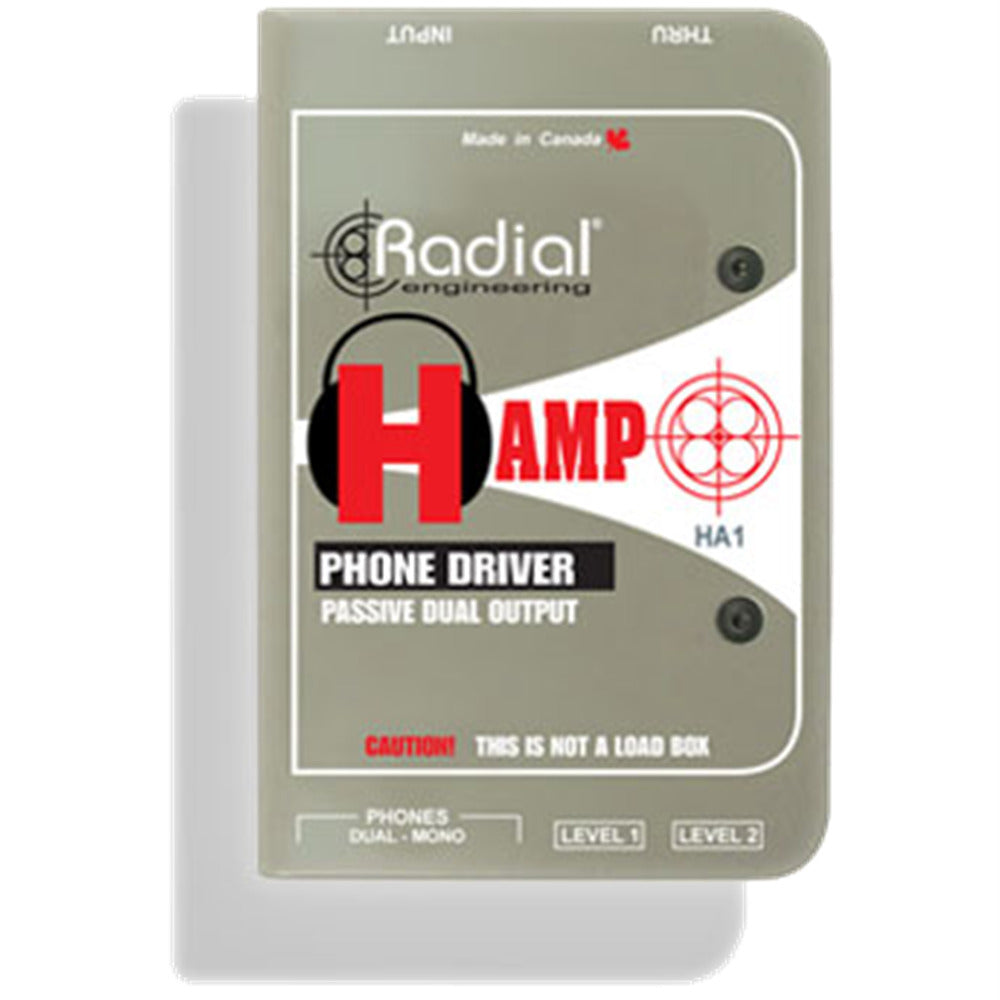 Radial H-AMP - Speaker to headphone interface variable-Z w/ two mono headphone outs