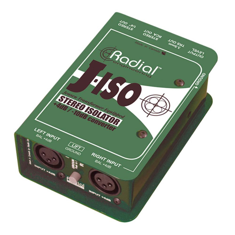 Radial J-ISO - Balanced +4dB to -10dB unbalanced passive stereo converter full range — view 2
