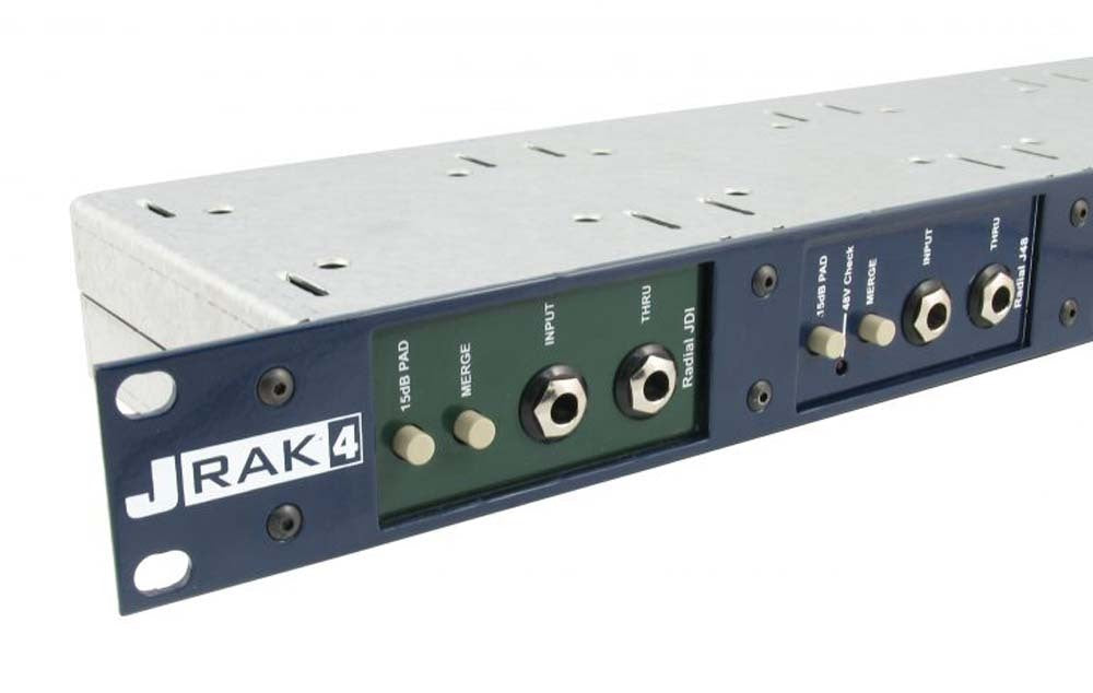 Rack adaptor shelf for up to 4 Radial JDIs & J48s, is 1RUs high