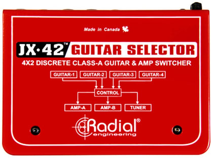 Radial JX42 - Guitar and Amp Switcher for up to 4 guitars and 2 amps simultaneously — view 2