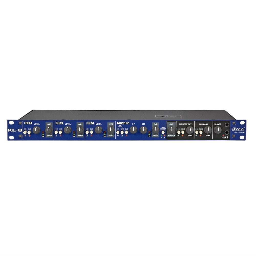 Radial KL-8 - Rackmount keyboard mixer station with redundant USB inputs