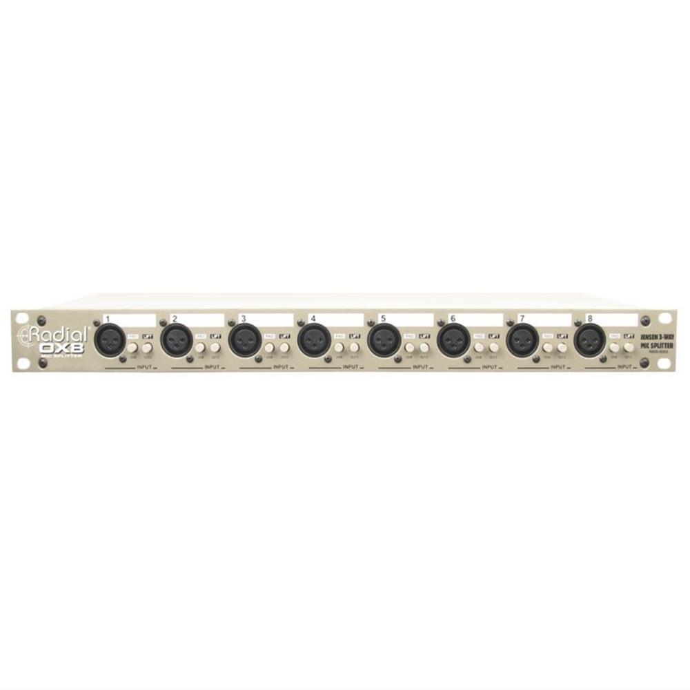 Radial OX8-R - 8 channel mic splitter with Eclipse isolation transformers D-subs & XLRs