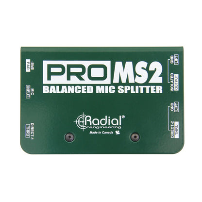 Radial PROMS2 - Mic splitter passive with 1-input 2-direct outs & 1 Eclipse isolated output