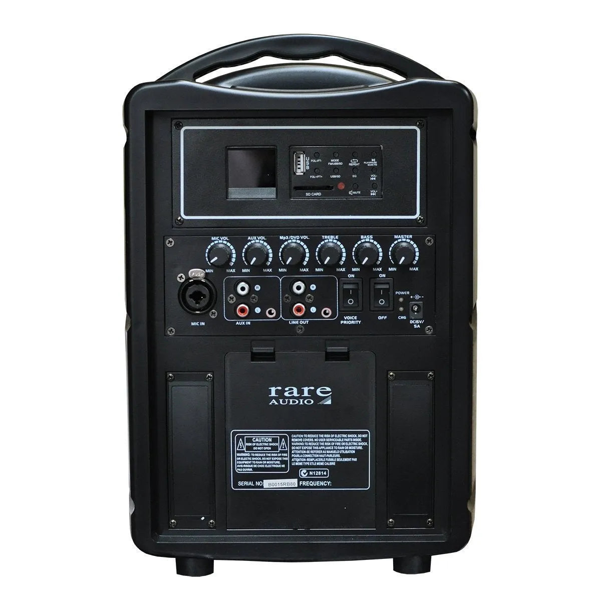 Rare Audio RA-RB-80 80 Watt Portable Rechargeable PA System with MP3 Player, FM Tuner, Remote, and Accessories — view 2