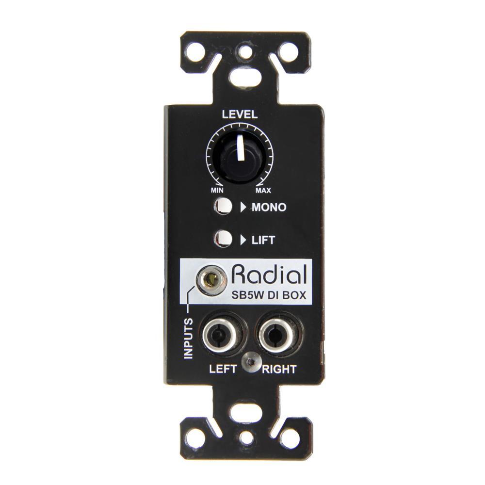 Radial SB5W - Wall-mount stereo DI passive fits in single gang receptacle