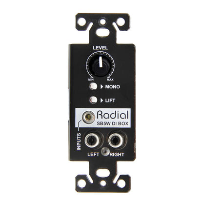 Radial SB5W - Wall-mount stereo DI passive fits in single gang receptacle