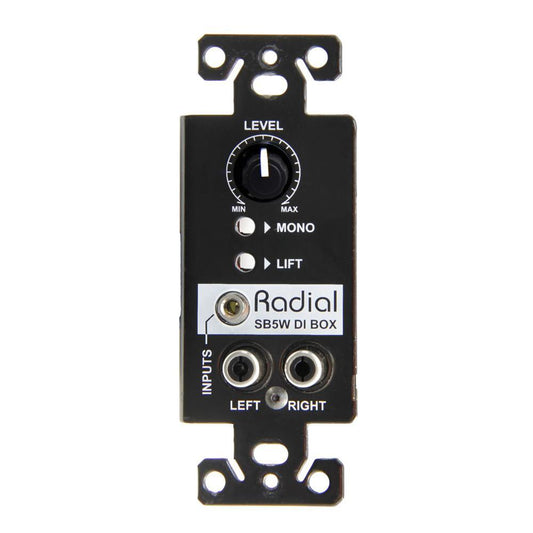 Radial SB5W - Wall-mount stereo DI passive fits in single gang receptacle