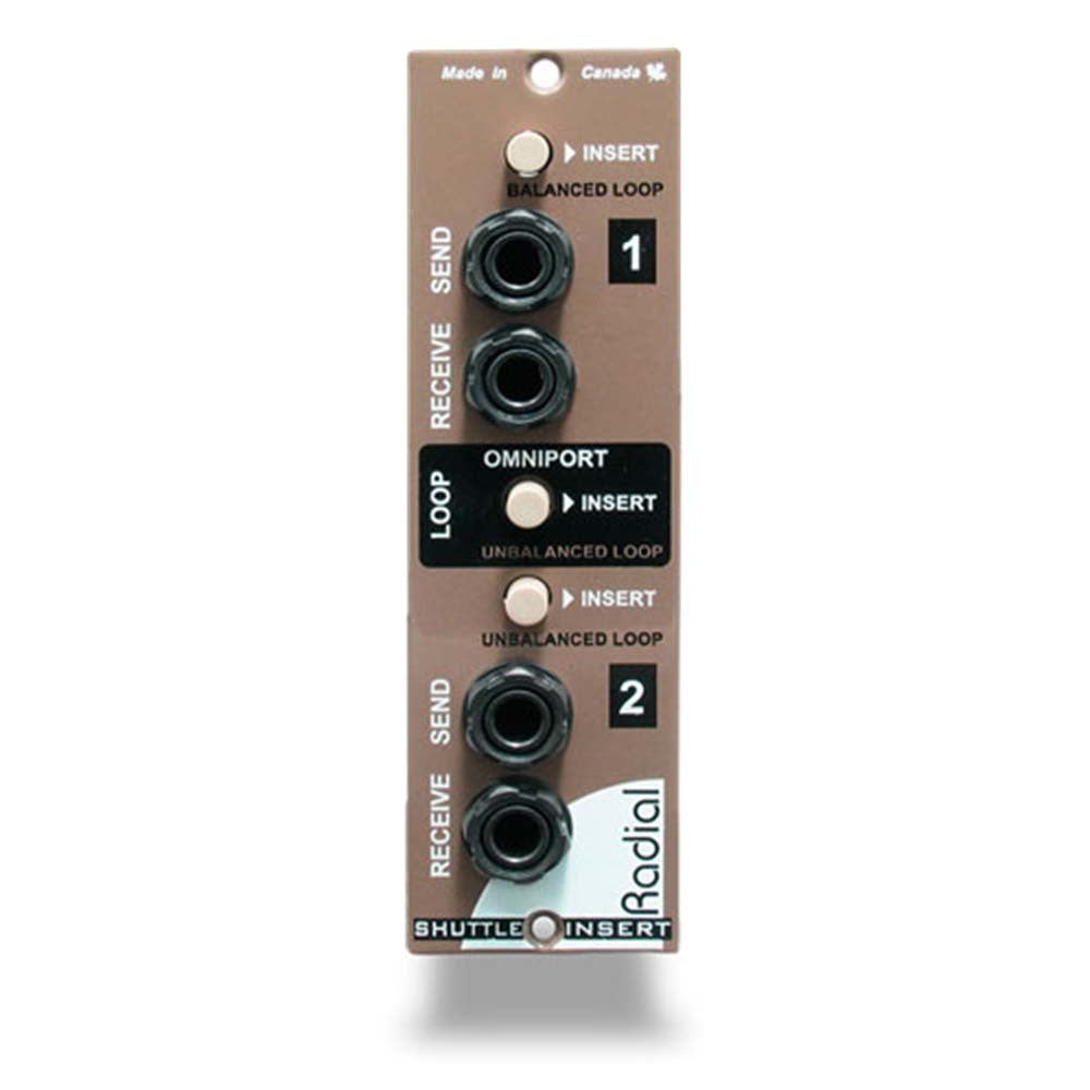 Radial Shuttle-500 Studio patchbay module with balanced & unbalanced effects loops — view 3