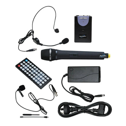 Rare Audio 80 Watt Portable Rechargeable Wireless PA System with MP3 Player and Microphones RA-WRB-M80 — view 4