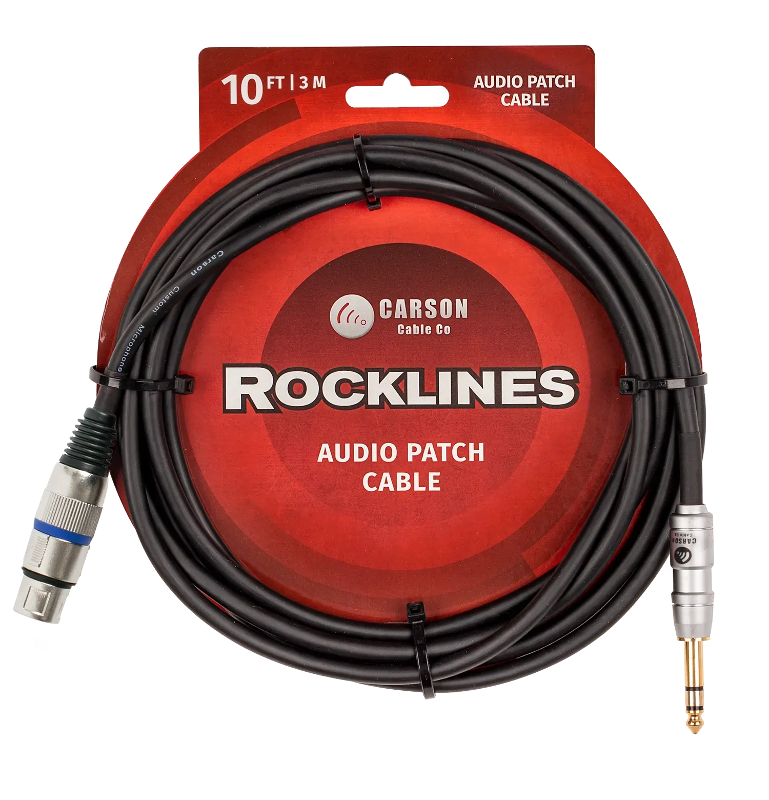 Rocklines 10-Foot XLR(F) to 1/4" (ST) Jack Cable