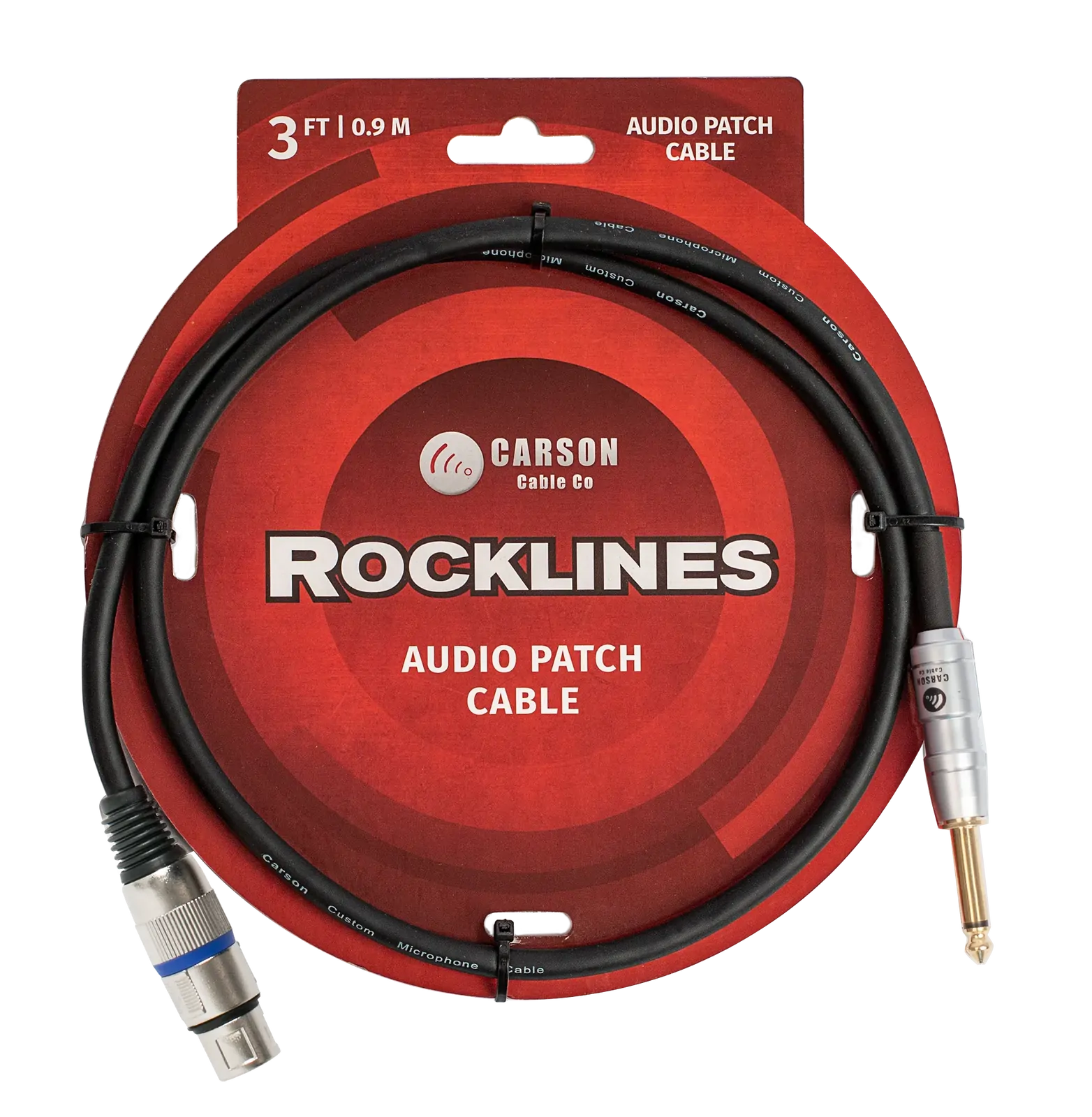 Carson Cable Co Rocklines 3ft 6.3mm Mono M Jack to Female XLR Audio Cable