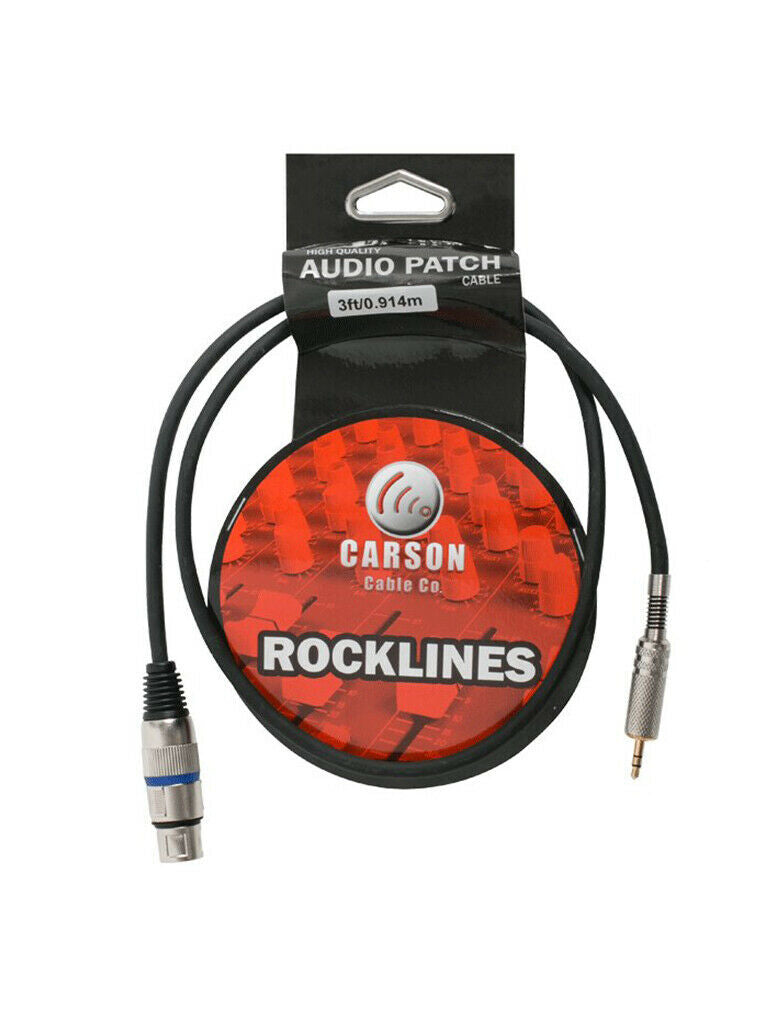 Carson 3.5 Jm Stereo To XLR F High Quality Audio Patch Cable