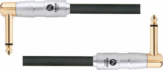 CARSON Rocklines 1 Foot Patch Lead  Right Angle Plugs Heavy Duty Cable