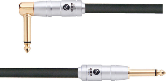 CARSON - Rocklines 3 Foot Patch Cable, Straight / Right Angle Jack Plugs
